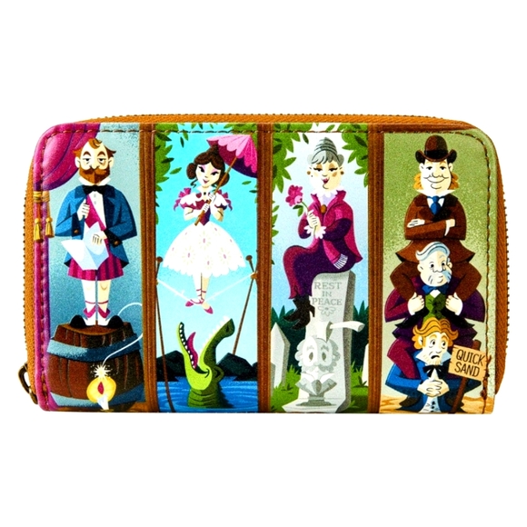 NWT Loungefly  Haunted Mansion Stretching Portraits Satchel Bag,CHARM& WALLET! - Picture 12 of 13